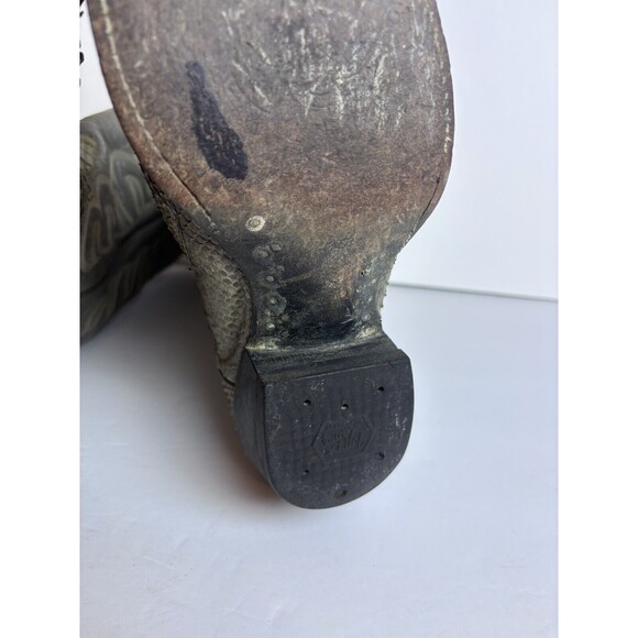 VINTAGE TONY LAMA GOLD LABEL PYTHON SNAKESKIN RARE WESTERN BOOTS 9.5 D - Picture 15 of 16